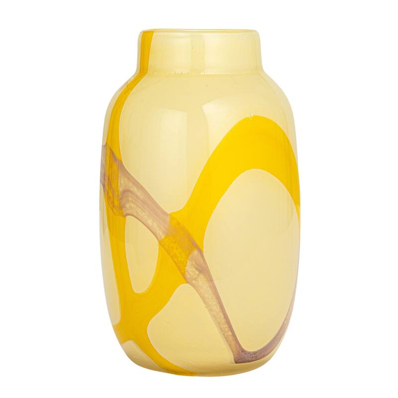 Decorative Glass Vase with Abstract Design