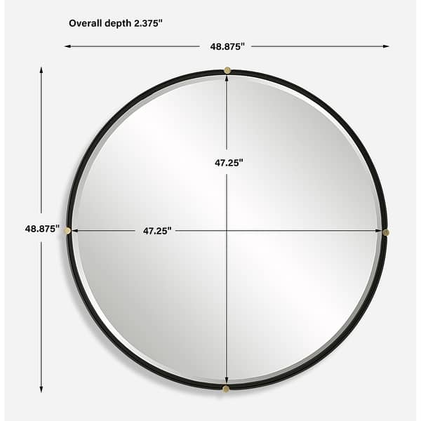 Uttermost 09939 Bonded 48-7/8" Diameter Circular Beveled Accent Mirror