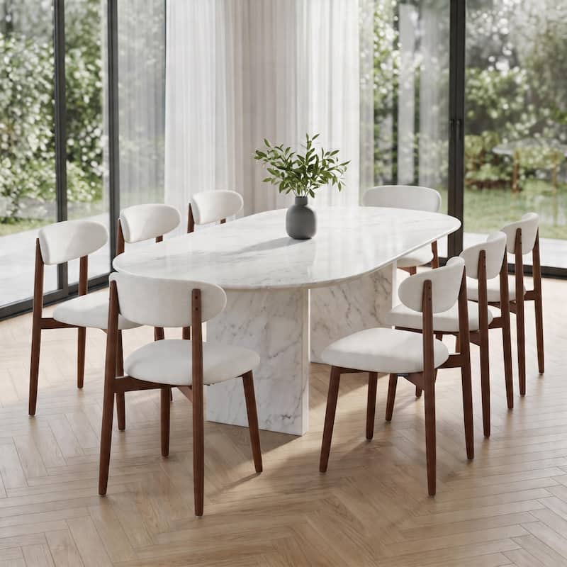 Modern Upholstered Linen Kitchen Dining Chair