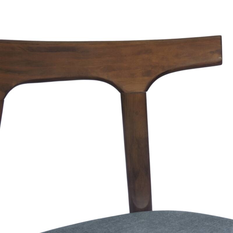 Cowen Upholstered Fabric and Rubberwood Dining Chairs (Set of 2) by Christopher Knight Home