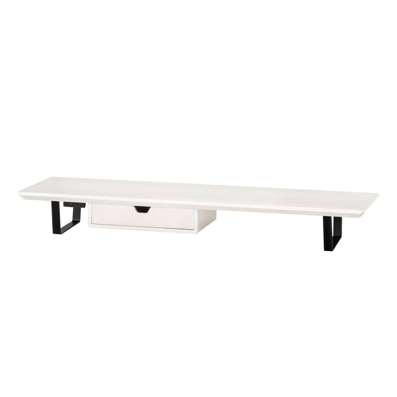 Jani Wood Monitor Stand Riser Desk - Ergonomic Design Stand, Desktop Organizer Table for Home, Office Workspace, Gaming Desk