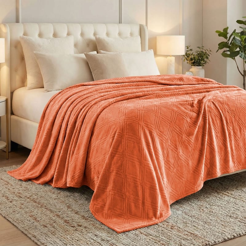 Superior Alaska Quilted Diamond Plush Fleece Blanket For Couch or Bed