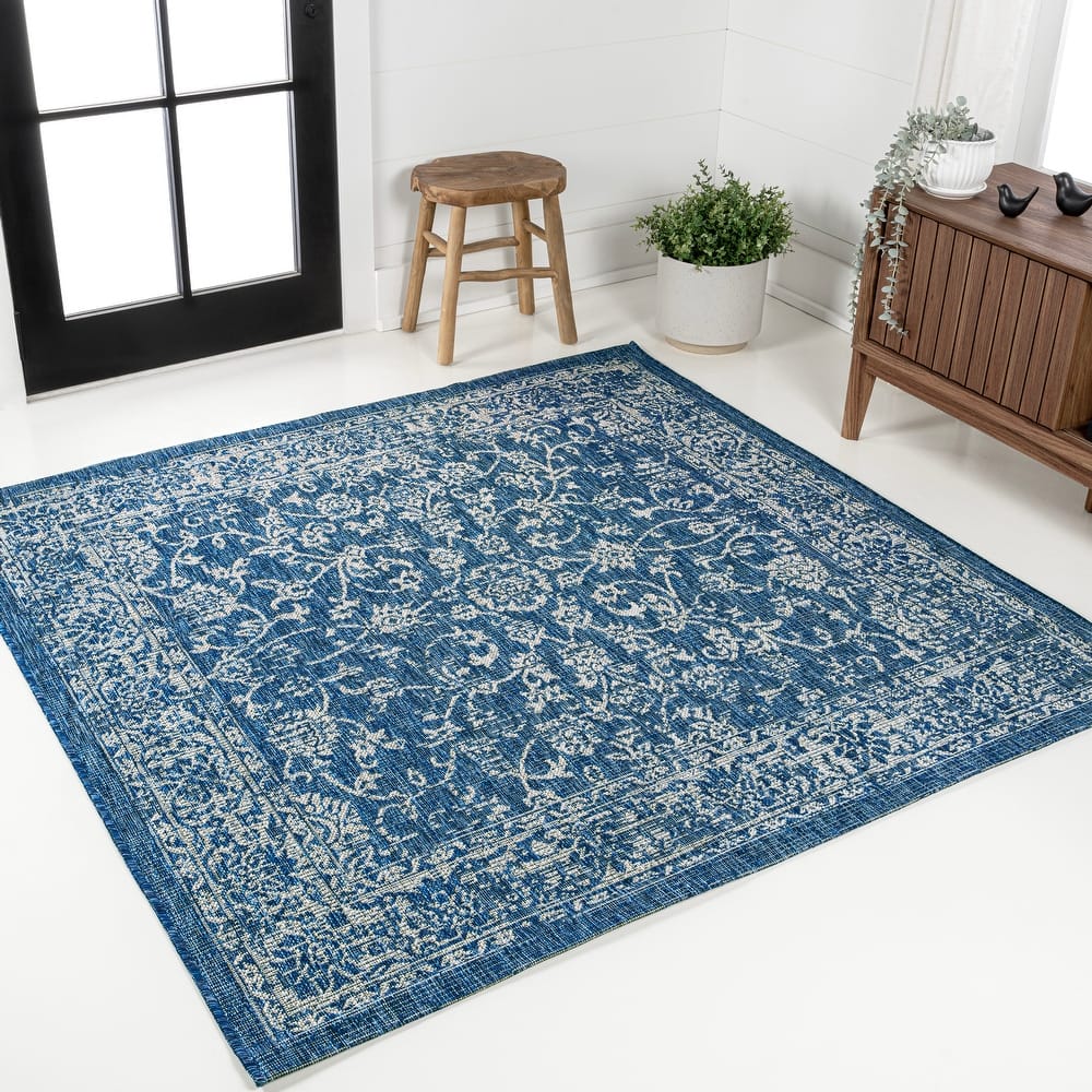 JONATHAN Y Sinjuri Bohemian Textured Weave Floral Indoor/Outdoor Area Rug