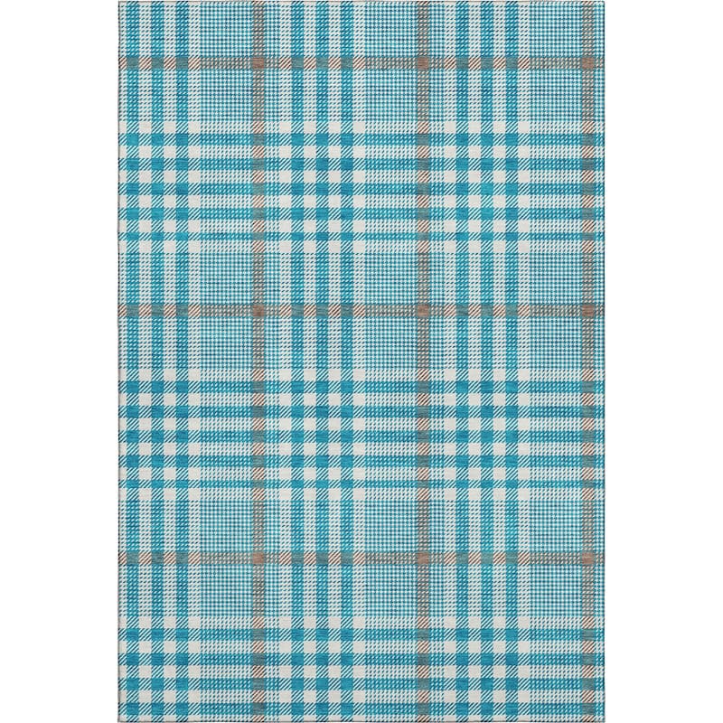 Premium Washable Super Soft Modern Plaid Mayfield Rug
