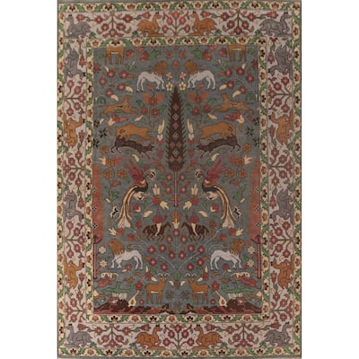 Animal Pictorial Ziegler Area Rug Hand-Knotted Oriental Wool Carpet - 10'0"x 13'9"