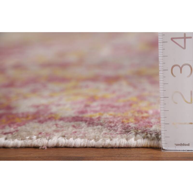 Hand Knotted Oriental 100% Wool Carpet Modern All-Over Multi-Colored Abstract Area Rug - 10' 11'' X 10' 11''