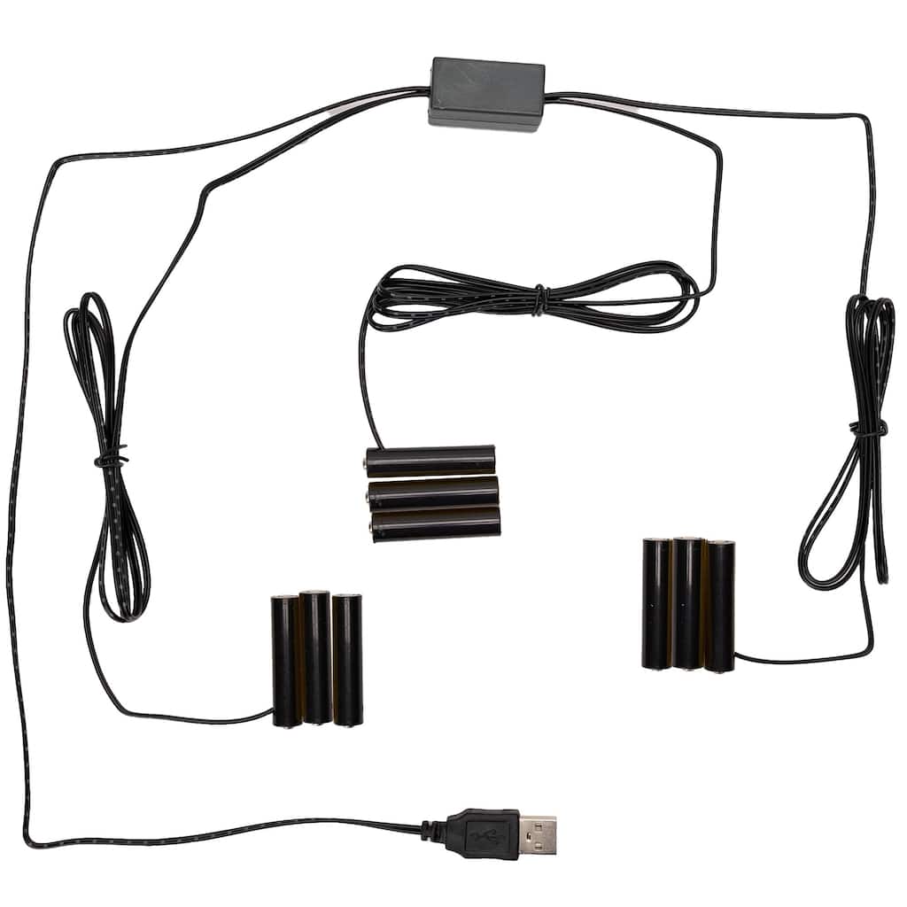 3 To 1 Connector Battery Replacement Power Packs 56" Black Set of 2