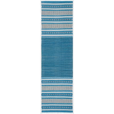 SAFAVIEH Handmade Montauk Caragh Stripe Cotton Flatweave Rug