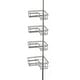 preview thumbnail 14 of 40, Utopia Alley Tension Pole Shower Caddy Corner Organizer, Adjustable with 4 Removable Baskets, 60 to 97 Inch
