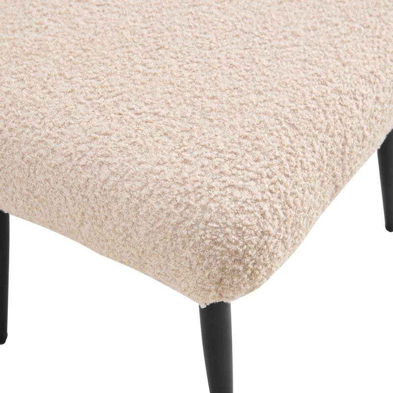 White Modern 29.5" High Back Upholstered Buttons Tufted Accent Chair with Ottoman for Living Room