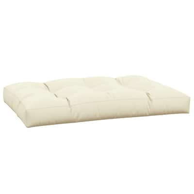 Moni Outdoor Cushion for Bench, Plush Tufted Ivory Oxford Fabric