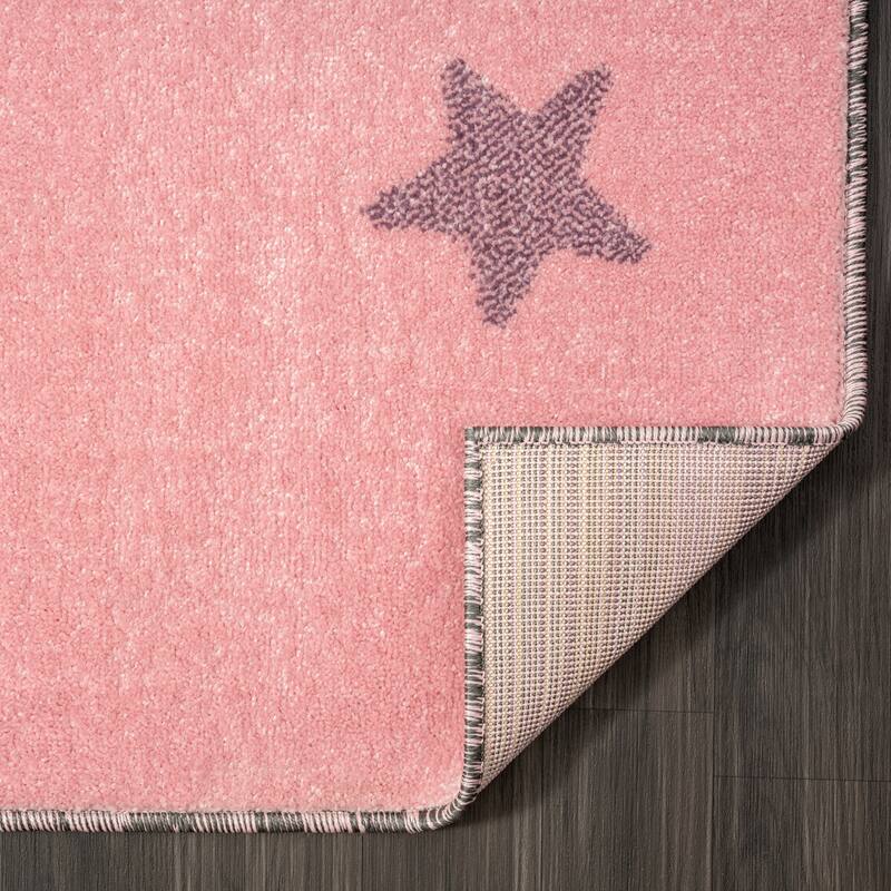 Kids Teddy Bear on the Moon Area Rug