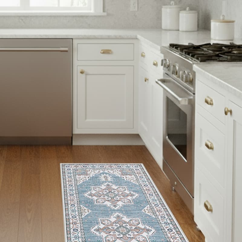 Laura Ashley Imagine Printed Chenille Washable Non-Slip Rugs