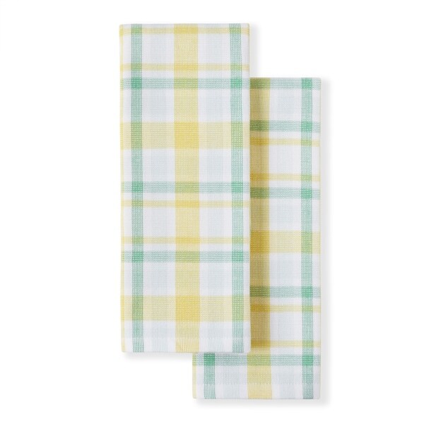Martha Stewart Valley Plaid Cotton Kitchen Towel Set 16