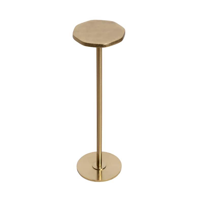 Kate and Laurel Pianka Round Drink Table - 7x7x22 - Gold