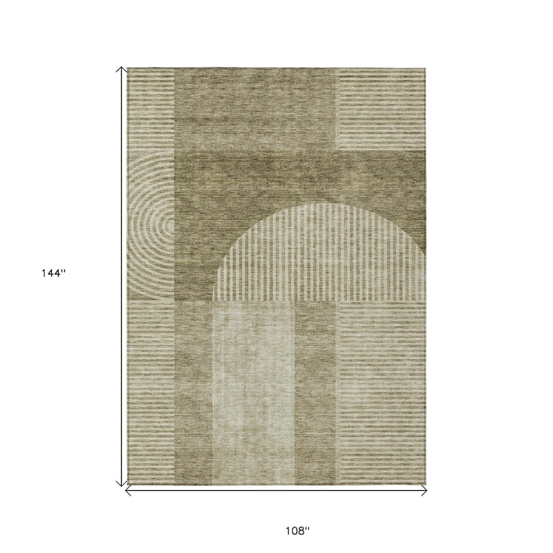 HomeRoots Geometric Transitional Rectangle Outdoor Rug
