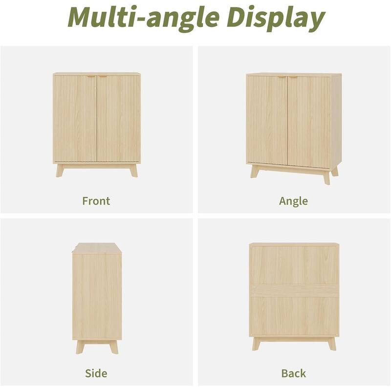 Modern Wood Buffet Cabinet with Storage, 2/4 Doors & Adjustable Shelves, Versatile Sideboard
