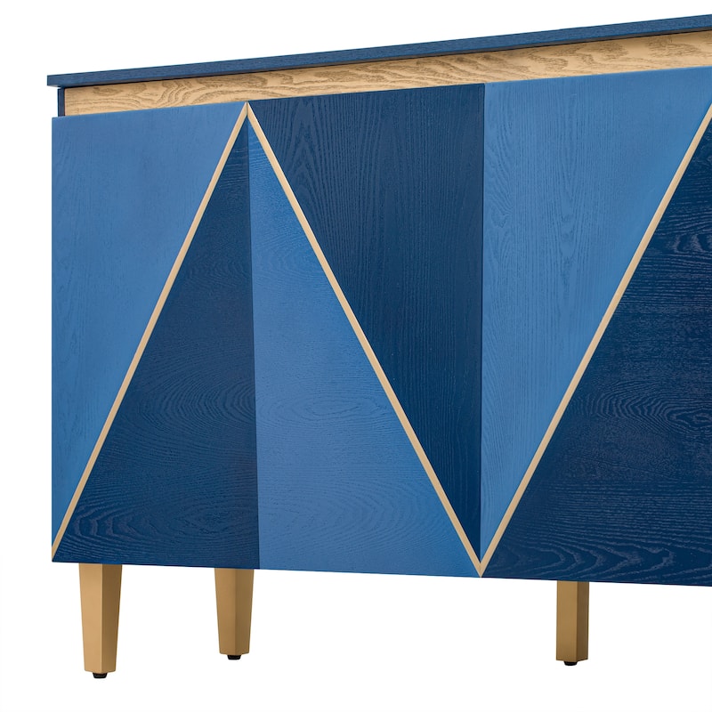 Mid-Century Art Deco 4-Door Sideboard with Adjustable Storage by Harper&Bright Designs