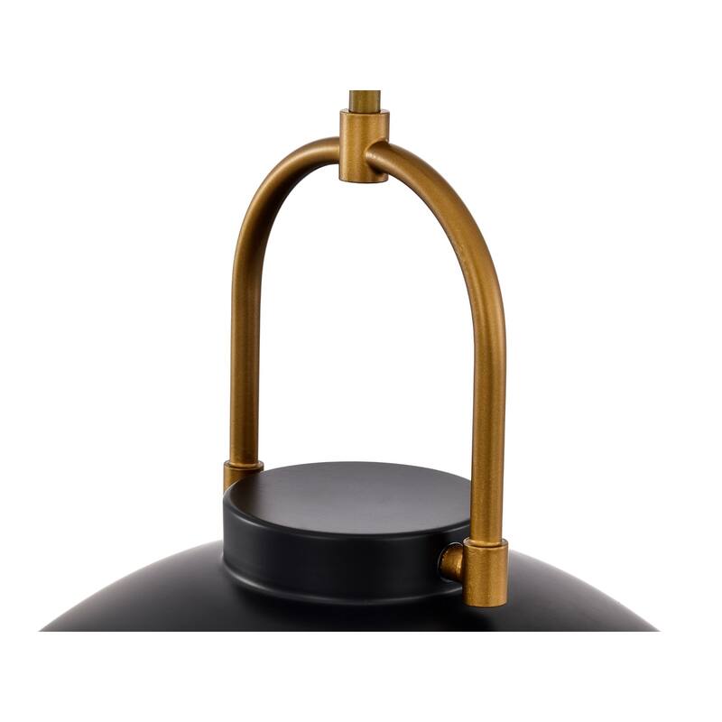 1-Light Matte Black Finish Modern Pendant Light Fixture with Opal Glass Shade for Dining Room or Kitchen Island