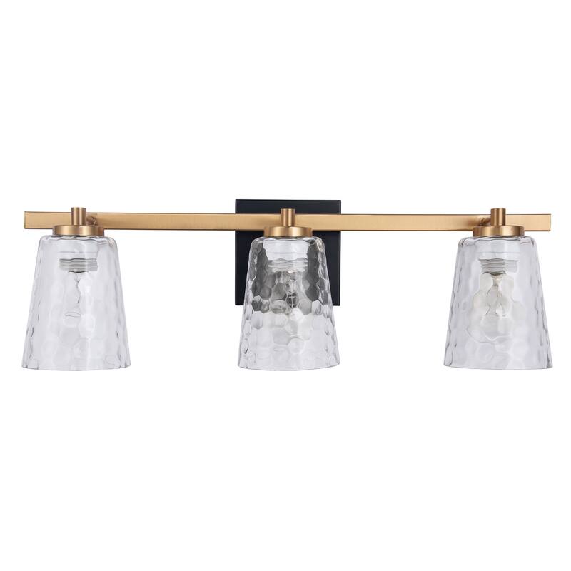 Modern Radiance 3-Light Gold Vanity Light - 22.8"L x 5.9"W x 7.5"H