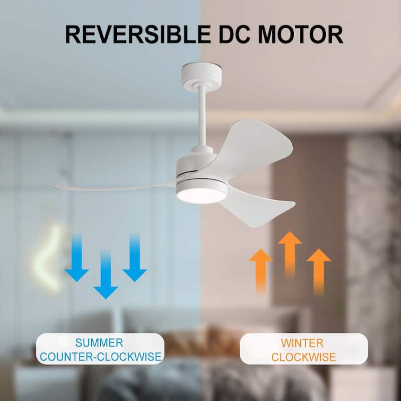 MLiAN 42 inch 3 ABS Blades Smart LED Ceiling Fan with Remote... - 42"