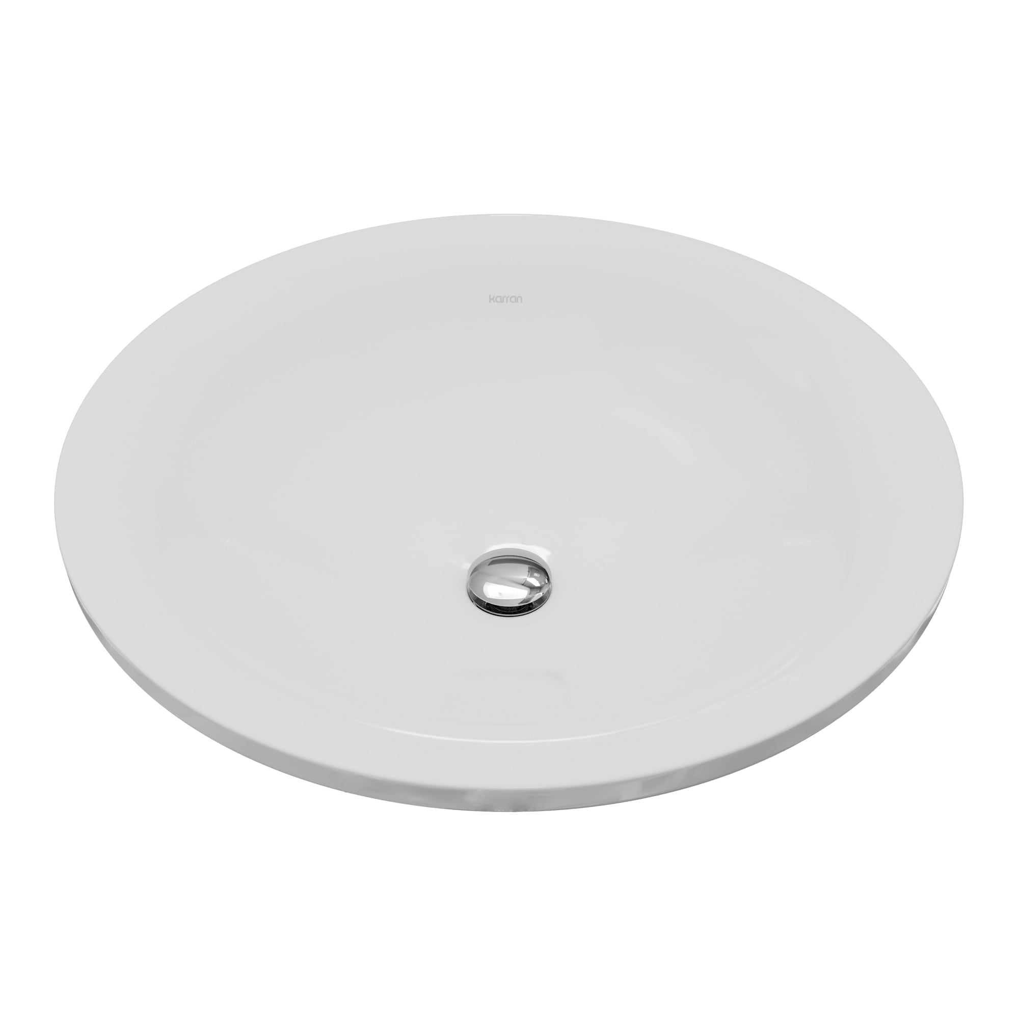 Karran Valera 18" Top Mount Vitreous China Bathroom Sink in White