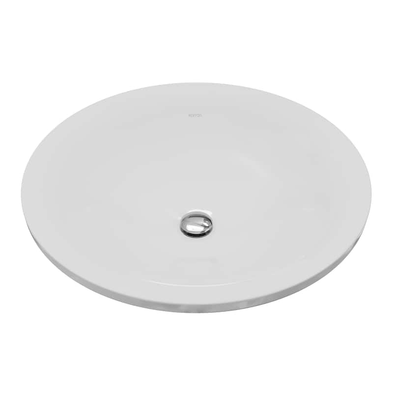 Karran Valera 18" Top Mount Vitreous China Bathroom Sink in White - White