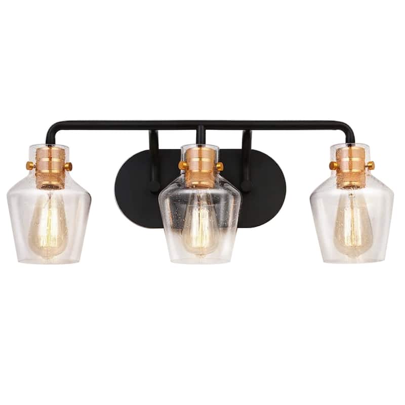 Dimmable Vanity Light with Clear Glass Shades