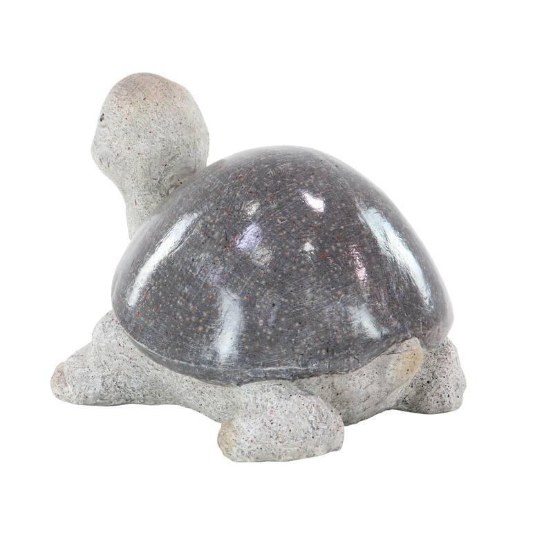 Polystone Turtle Indoor Outdoor Decorative Garden Sculpture - White - Roche River Decor