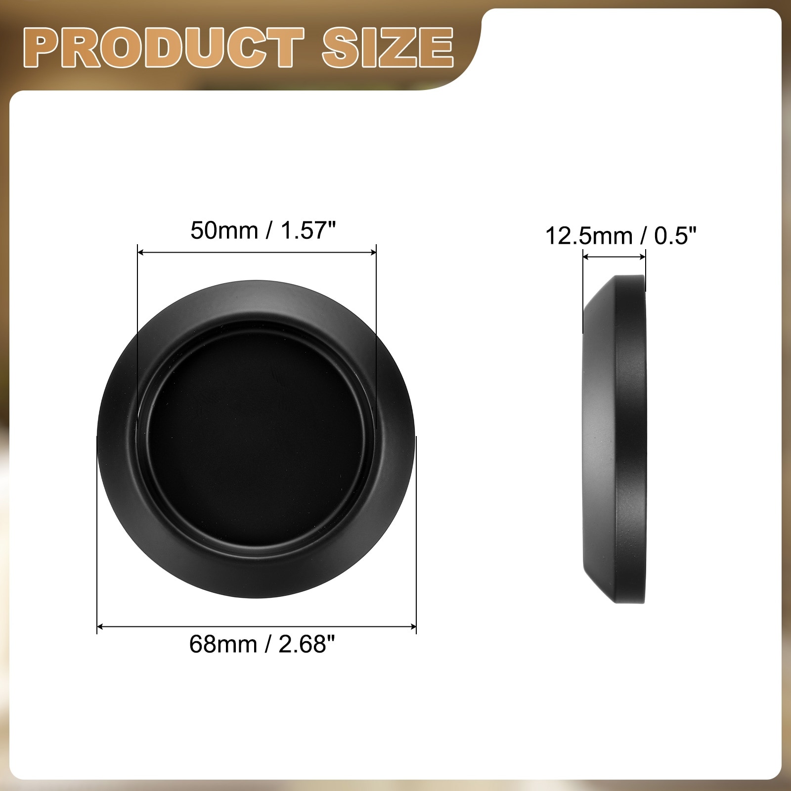 Round Glass Sliding Door Handles, Stainless Steel Back-to-Back Bathroom Handle with Adhesive Stickers for Shower - Medium