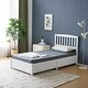 preview thumbnail 26 of 27, Four Large Drawers Pinewood Twin Bed With A Curved Vertical Headboard