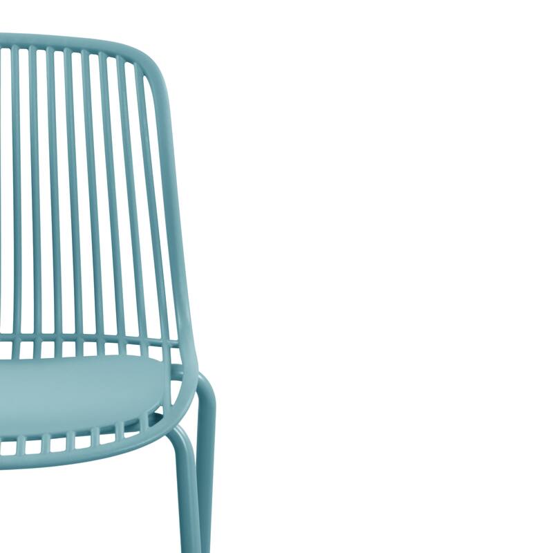 Christopher Knight Home - Eldred Outdoor Weather-Resistant Plastic Dining Chair with Metal Frame