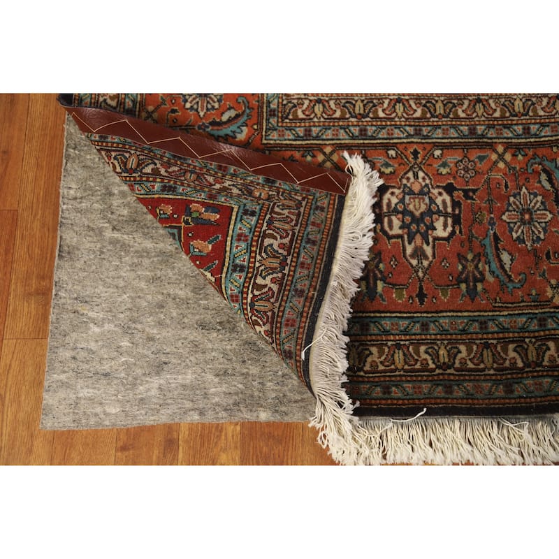 Vegetable Dye Tabriz Persian Vintage Rug Handmade Wool Carpet - 9'11" x 13'1"