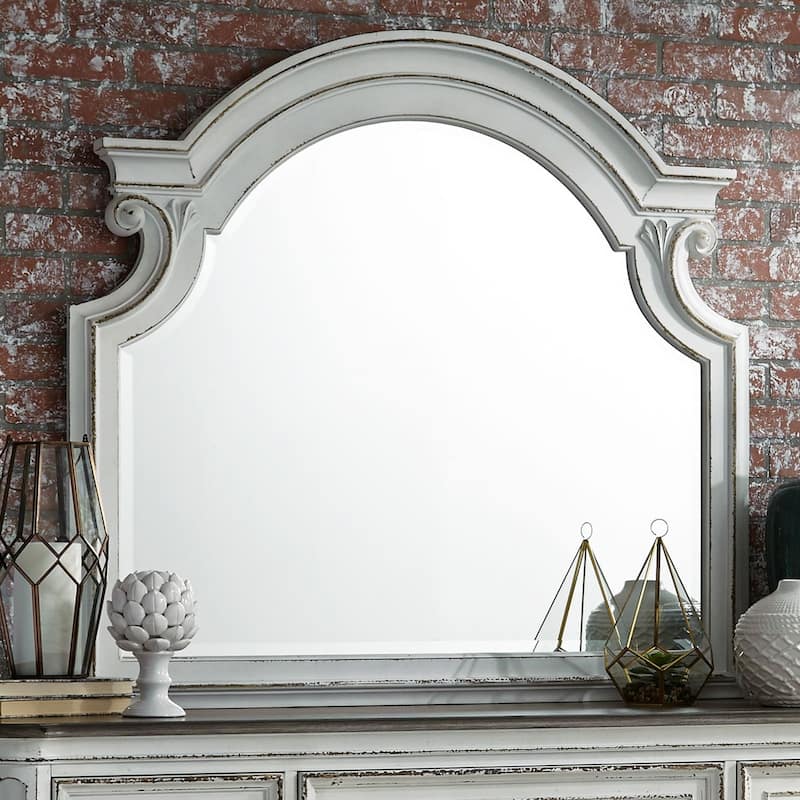 Magnolia Manor Framed Mirror for Bedroom 49 x 47 Inches - Antique White