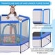 preview thumbnail 3 of 5, 55'' Toddlers Trampoline With Safety Enclosure Net And Balls, Indoor Outdoor Mini Trampoline For Kids