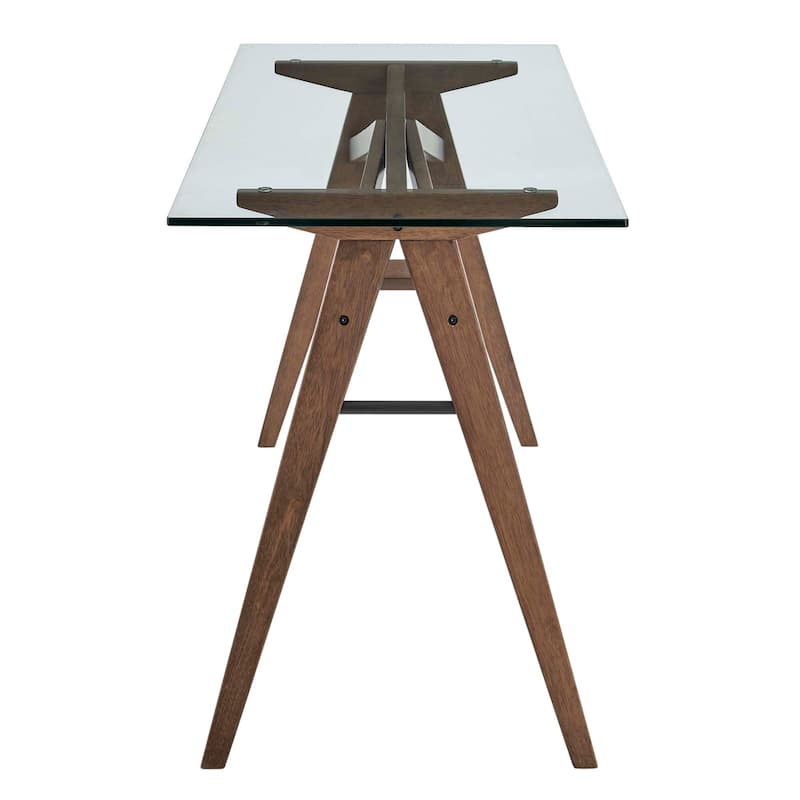 Steadfast Glass-Top Glass Top Office Desk