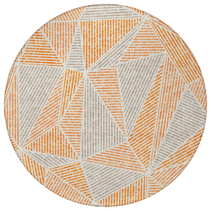 HomeRoots Geometric Transitional Rectangle Outdoor Rug