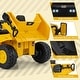 preview thumbnail 11 of 9, 12V Caterpillar Licensed Kids Ride on Dump Truck with Tiltable Bump Bed - 43" x 28" x 24" (L x W x H)