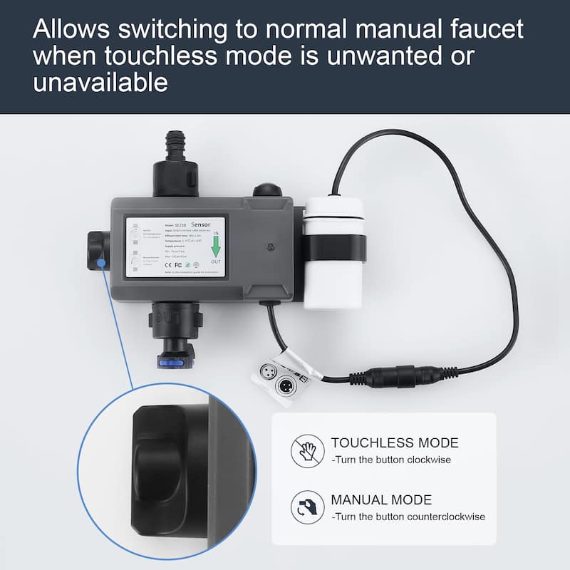 WOWOW Single Handle Pull Down Sprayer Kitchen Faucet with Mobile Sensor