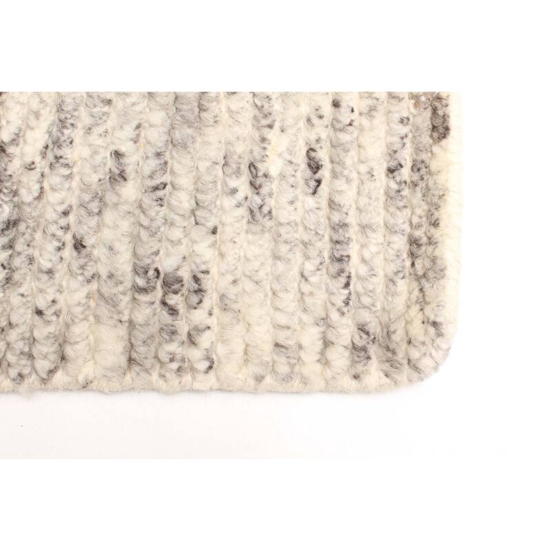 ECARPETGALLERY Hand-knotted Tangier Grey Wool Rug - 5'3 x 8'2