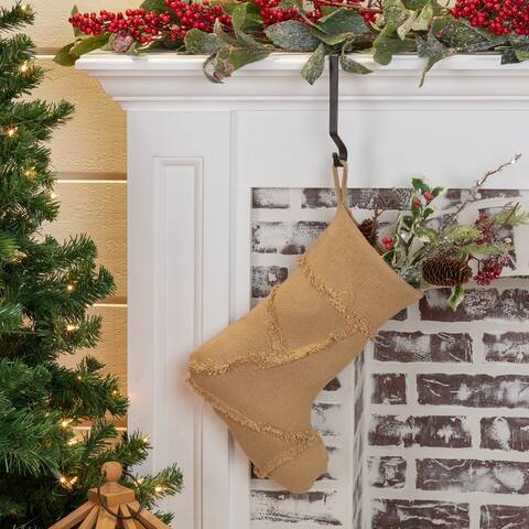 Burlap Natural Reverse Seam Stocking 11x15 - Stocking 11x15