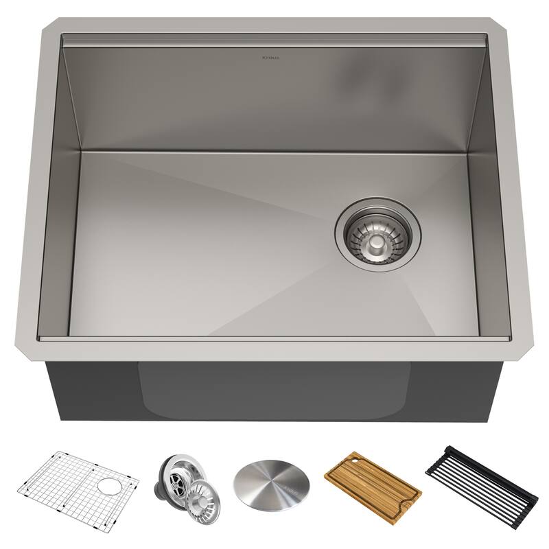 KRAUS Kore Workstation Undermount Stainless Steel Kitchen Sink