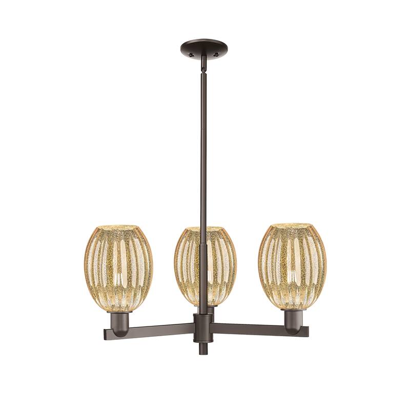 Innovations Lighting Downtown Urban - Preston - 3 Light 18" Bell Shade Stem Hung Chandelier