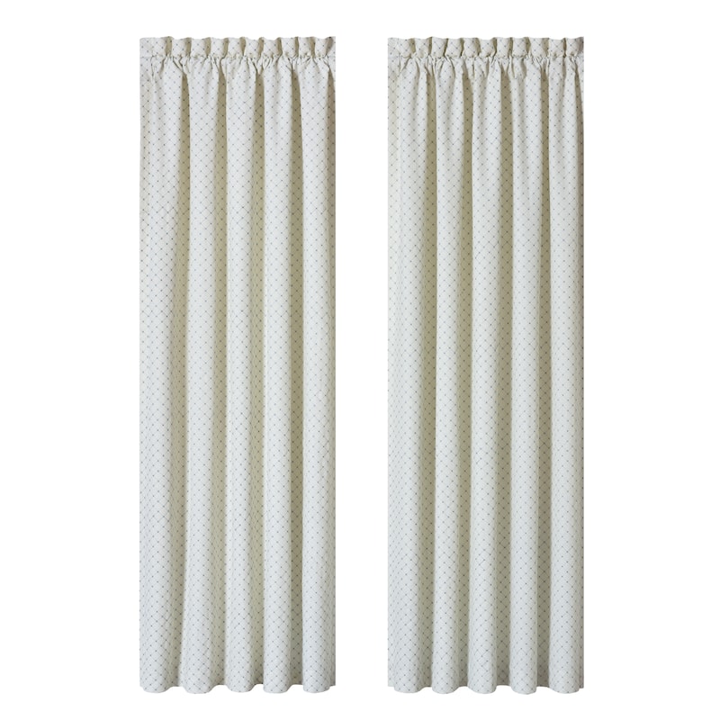 J. Queen New York Blue Garden Window Panel Pair