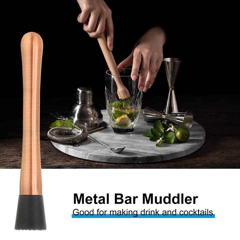 8inch Stainless Steel Cocktail Muddler Drink Muddler Bar Tool Rose Gold - Rose Gold