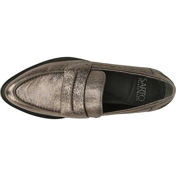 franco sarto metallic loafers