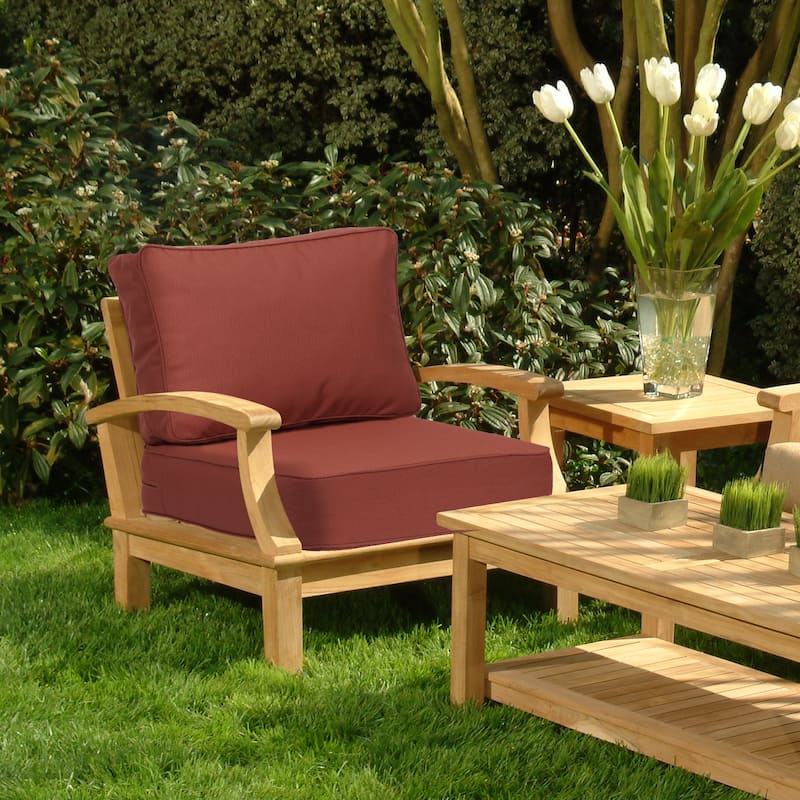 Aoodor 24x25x6 Inch Outdoor Patio Chair Cushions Set, Weather-Resistant Sunbrella Fabric Outdoor Cushion - 24"x25"