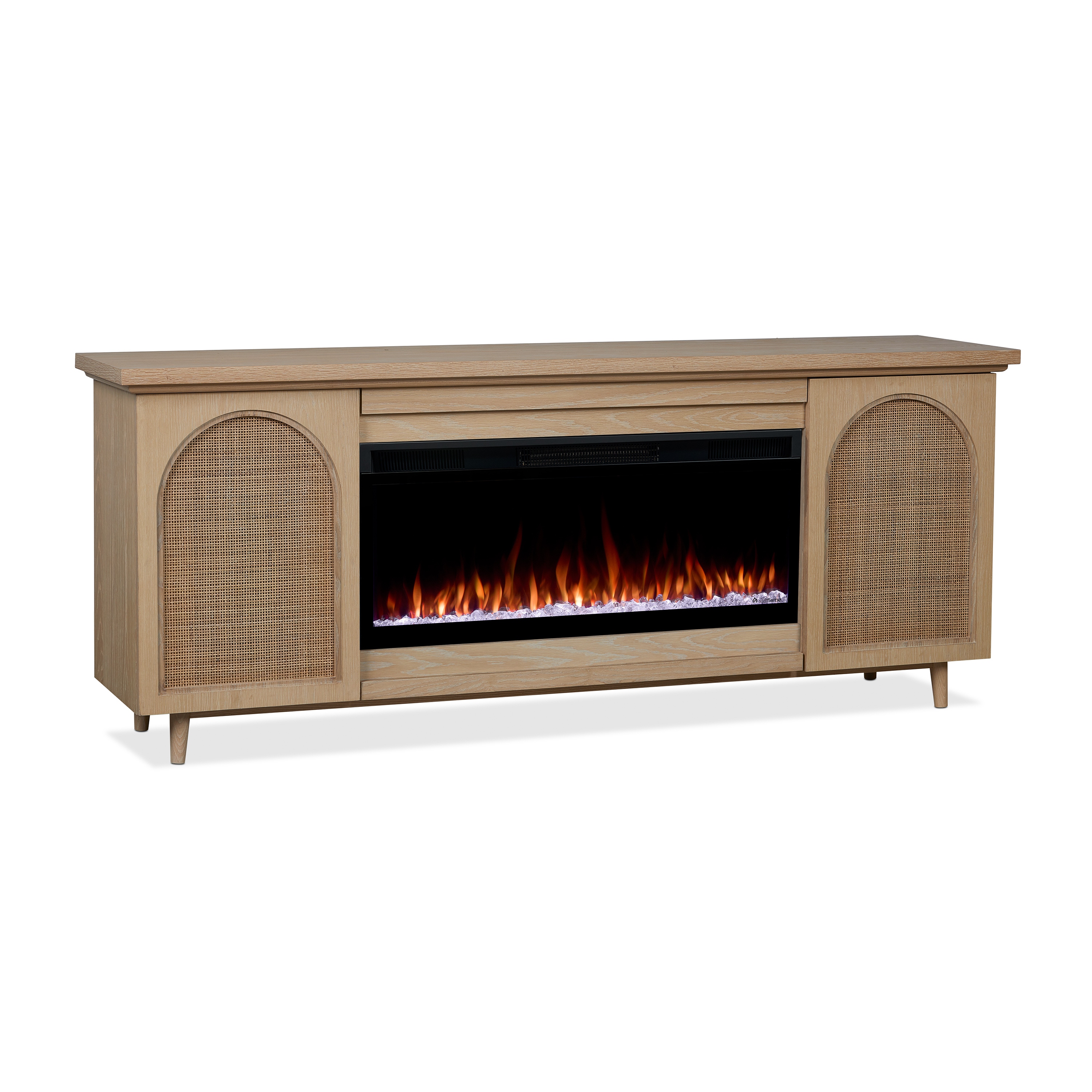 Real Flame Dahlia Electric Smart Landscape Fireplace TV Stand 76