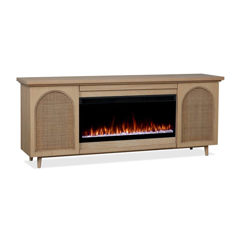Dahlia 76" Smart Landscape Electric Fireplace TV Stand by Real Flame
