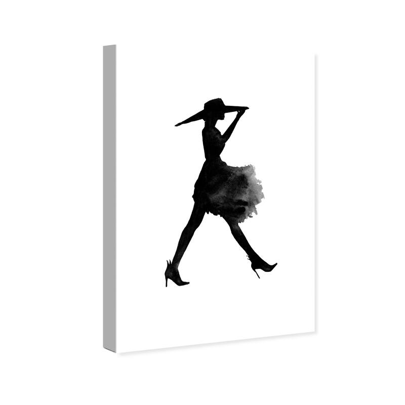 Wynwood Studio Canvas Fashion and Glam Inked Fashion Walk Black and Modern & Contemporary Wall Art Canvas Print
